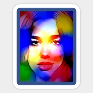 Dua Lipa in Colors Sticker